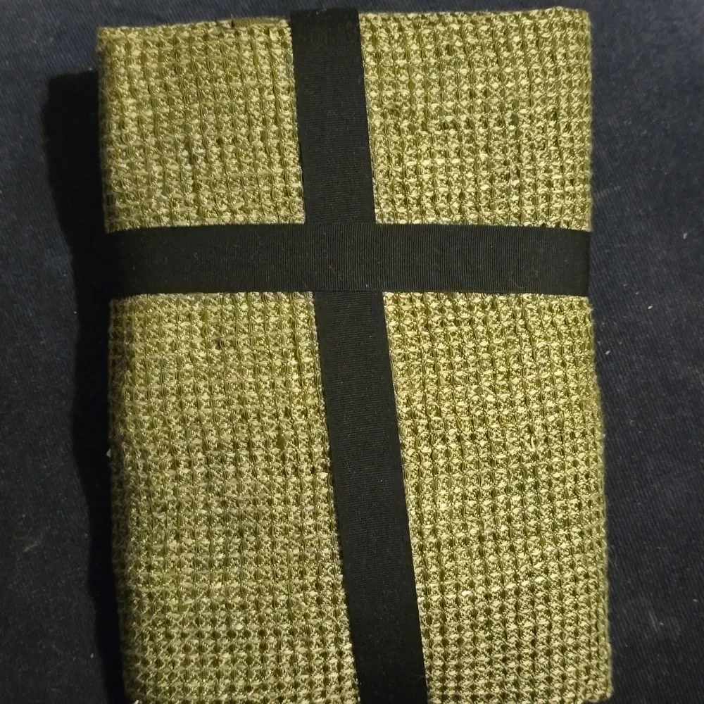 ❤️B2G1 FREE West Elm European Flax Linen Mini Waffle Sham, Olive Green, Standard